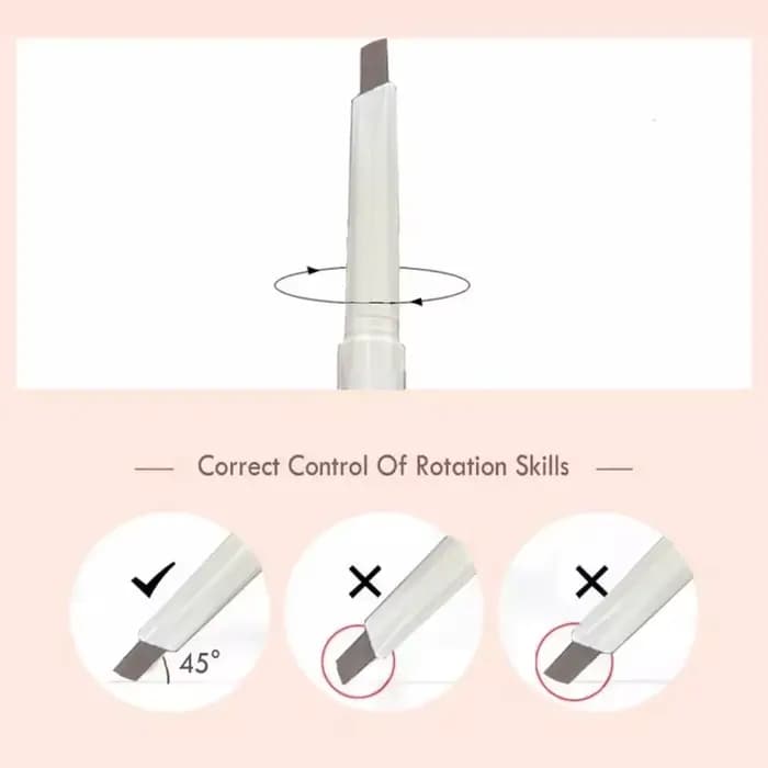 Crayon à sourcils double extrémité à tête fine – imperméable