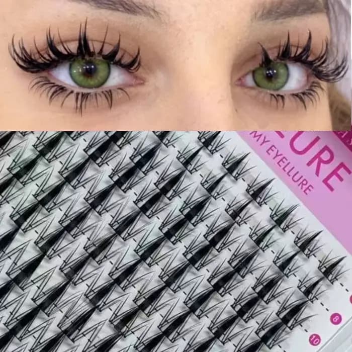 WINKLURE Kit de Cils en Grappes Manga Effet Chat avec Colle et Scellant