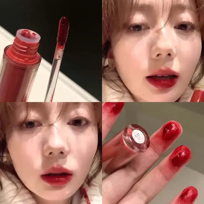 Rose miroir cristal brillant à lèvres maquillage eau verre lèvres glaçure repulpante imperméable gelée teinte à lèvres rouge à lèvres hydratant beauté lèvres
