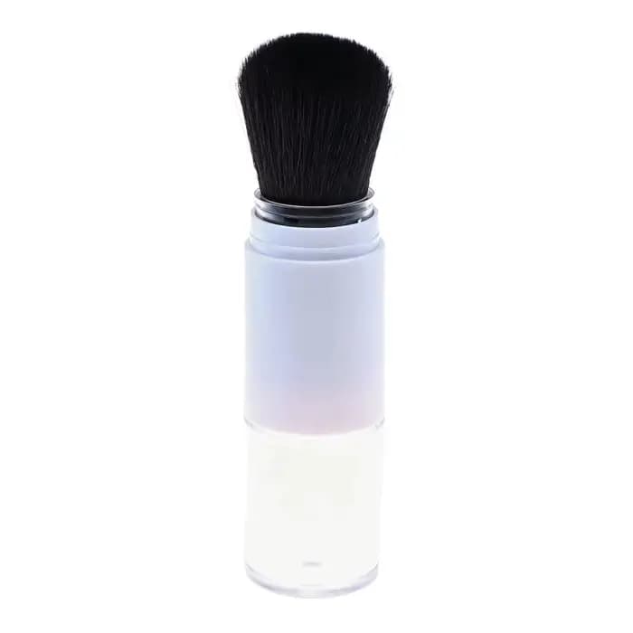 Pinceau à poudre en vrac rechargeable, poils synthétiques doux et denses, housse de protection pour les retouches quotidiennes du maquillage en voyage, 1 pièce