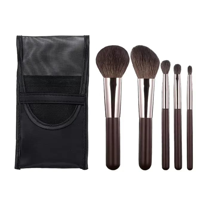 Mini ensemble de pinceaux de maquillage à poils naturels