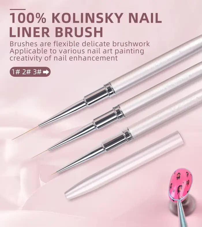 Brosse à ongles peinture ligne de dénudage UV Gel polissage conseils de conception
