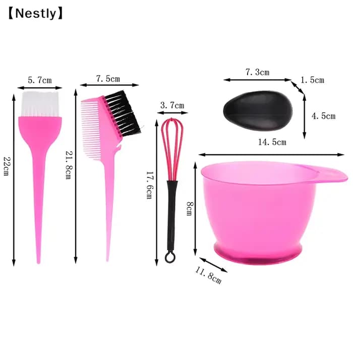 Ensemble de 5 brosses et bols pour coloration des cheveux