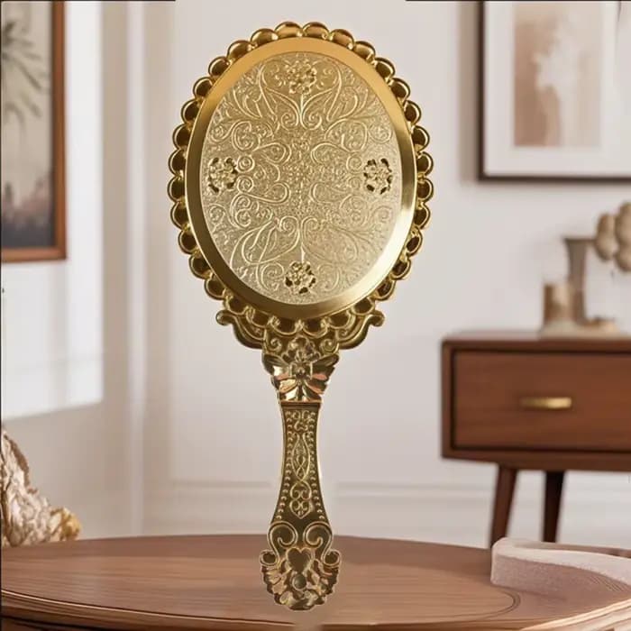 Miroir à main vintage, miroir de maquillage rétro