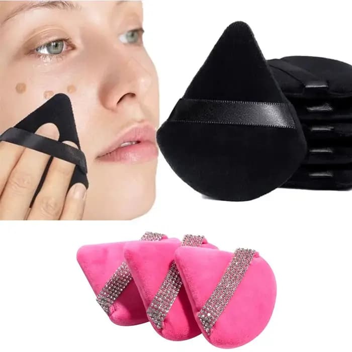 Diamant Triangle poudre bouffée visage maquillage outil éponge velours doux lisse beauté