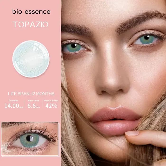 1 paire de lentilles multicolores annuelles pour les yeux
