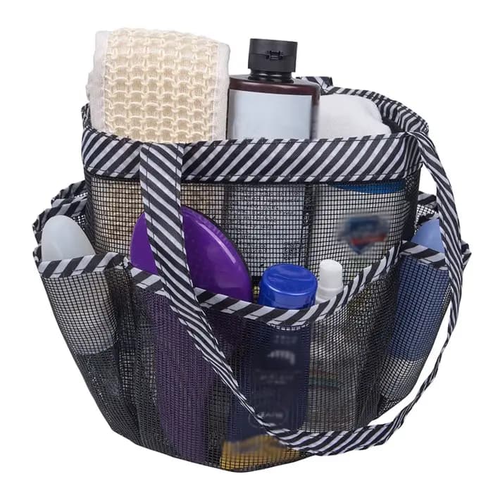Trousse de toilette rayée unisexe