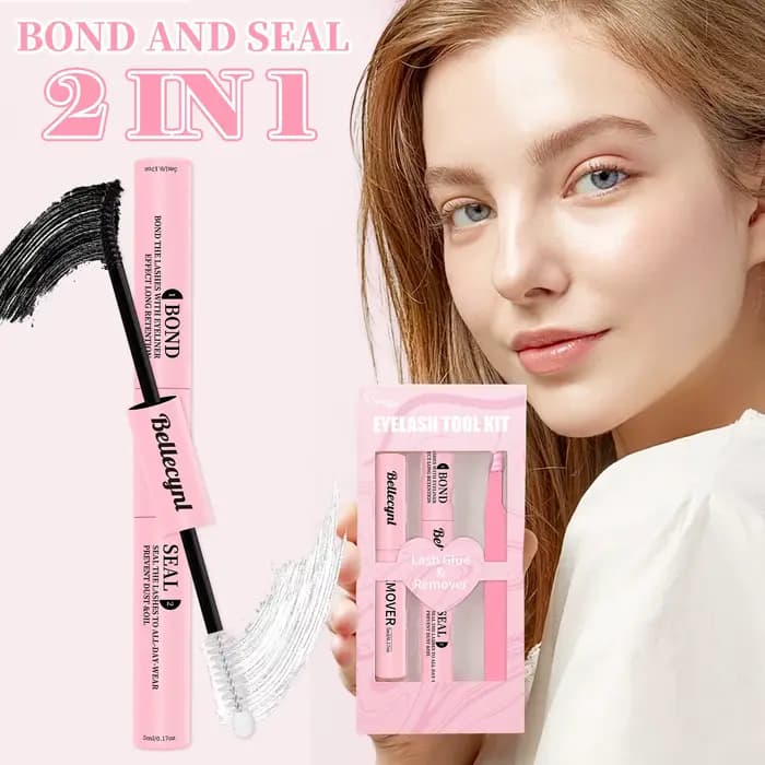 Bellecynl Lash Bond and Seal avec dissolvant et pince à épiler