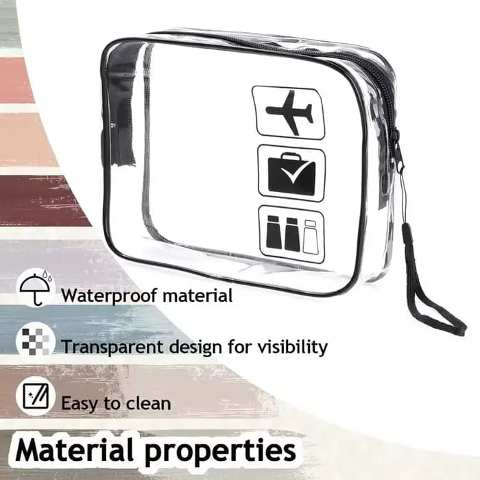 Sac de maquillage transparent à la mode