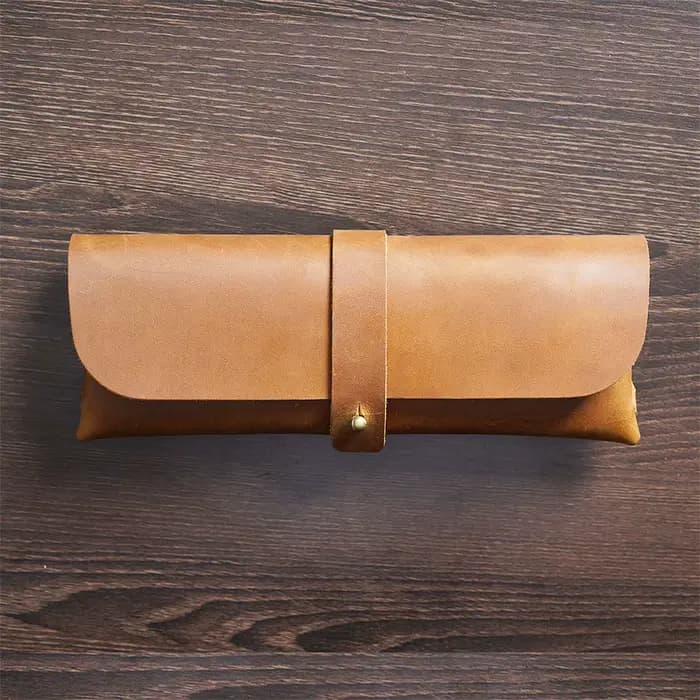Trousse à crayons en cuir 100% pour hommes