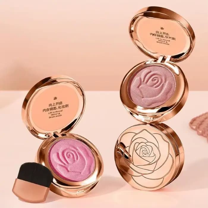 Palette de blush rose gaufré