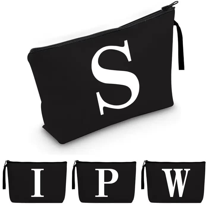 Sac à cosmétiques à motifs de lettres