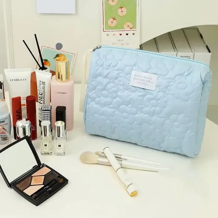 Sac à cosmétiques brodé de grande capacité