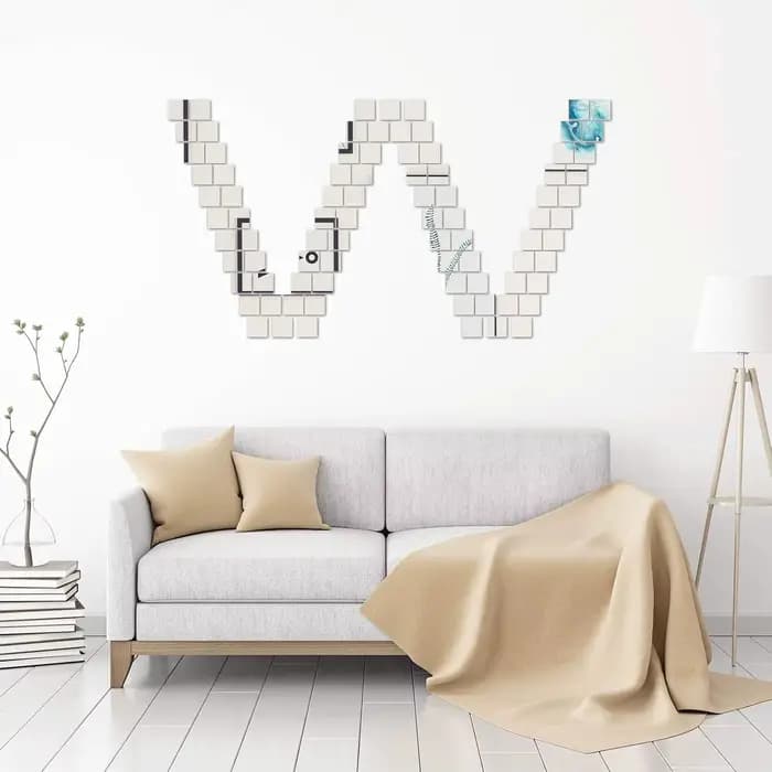 20-100 pièces de mini-miroirs carrés adhésifs de 1