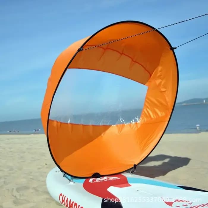 Accessoires de planche de surf Sup, pagaie gonflable, canoë, glisser, Kayak avec fenêtre transparente, propulseurs pliants