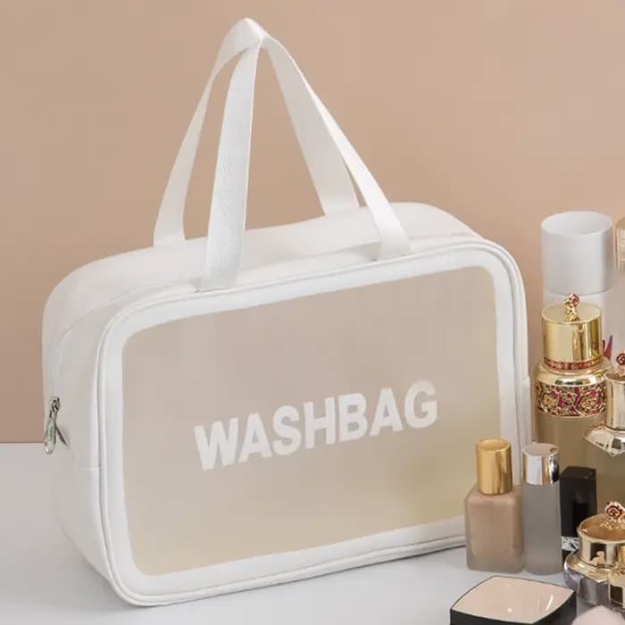 Sac de toilette portable en PU pour femmes et hommes