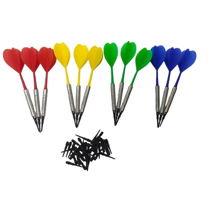 Fléchettes électroniques en plastique, 12 pièces, 14g, pour planches électroniques, jeu de fléchettes à pointe en plastique, fixation 36 pièces de remplacement de tête de fléchette