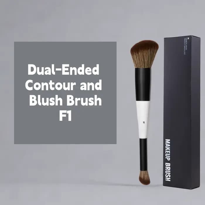 Pinceau de maquillage double extrémité MBM F4 pour fond de teint