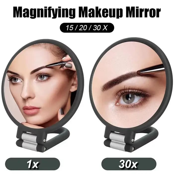 Miroir de poche grossissant 1X 15x 20X 30X