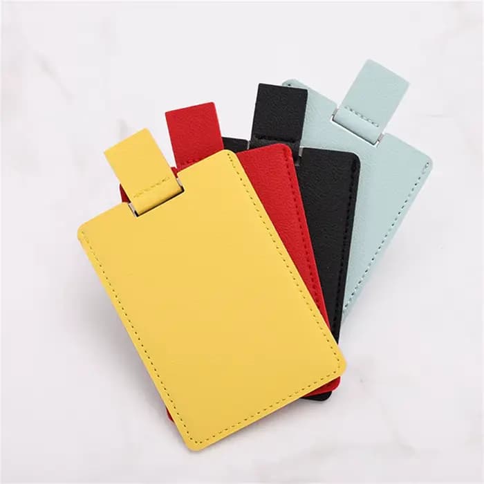 Mini miroir compact en acier inoxydable