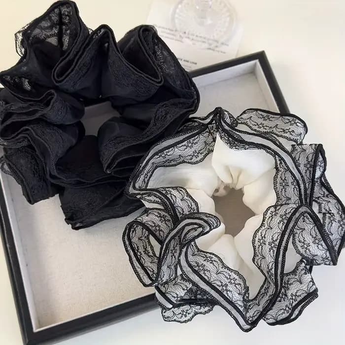 Porte-queue de cheval en dentelle de luxe, Style français, éthéré, Vintage, inspiré de la cour, chignon, accessoire pour cheveux