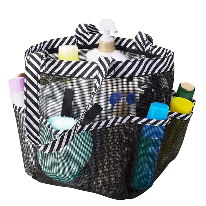 Trousse de toilette rayée unisexe