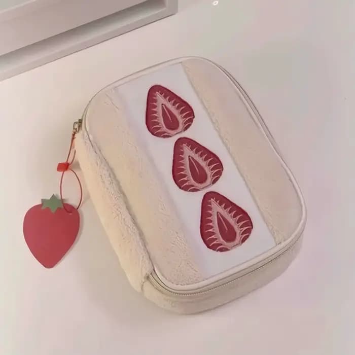 Trousse à crayons fraise mignonne