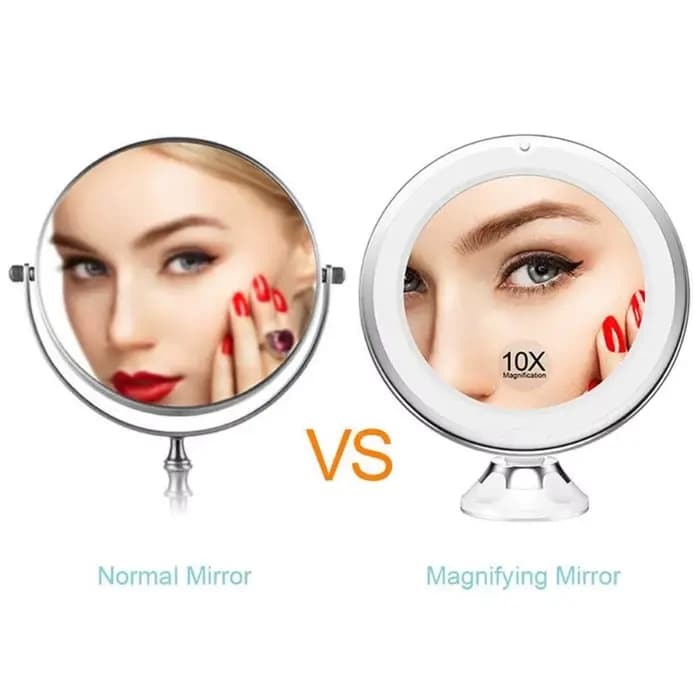 Miroir de maquillage grossissant LED 10X