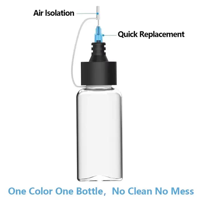 SHANGSE – Kit d'accessoires avec bouteille spéciale de 50ml et buse jetable de 0.2mm/0.3mm/0.5mm/0.8mm