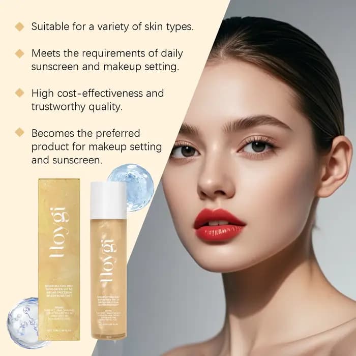 Spray de réglage de maquillage Spf 50 +
