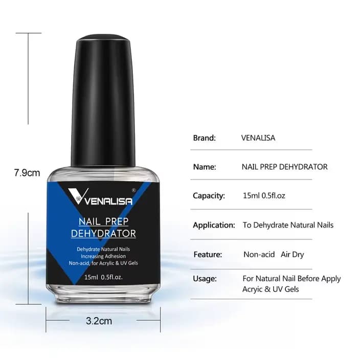 VENALISA Bonder déshydrateur de préparation des ongles et apprêt sans ACID acrylique UV Gel Base couche