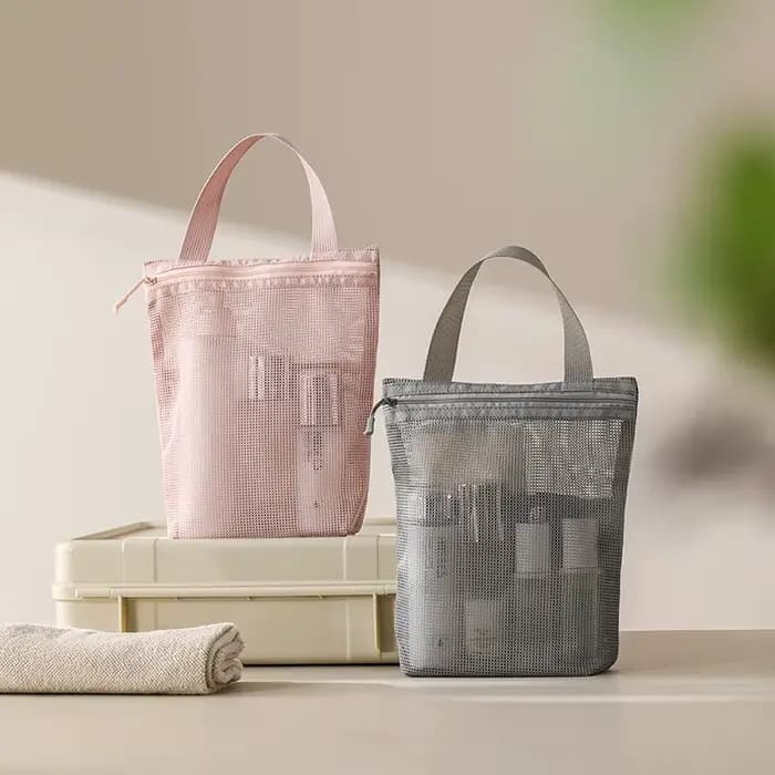 Trousse de toilette portable 23x26cm avec poignée pratique