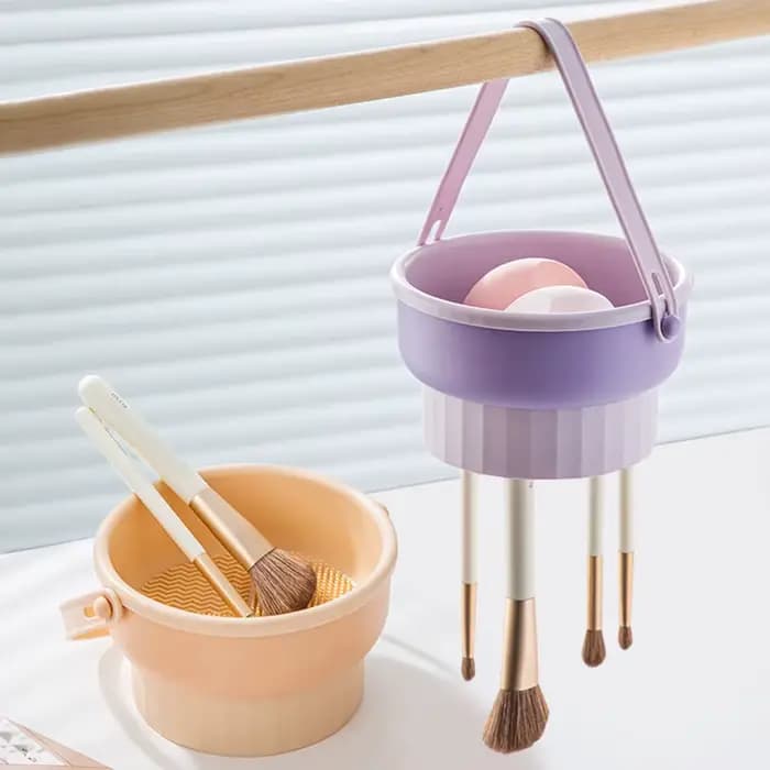Ensemble de rangement en silicone pour pinceaux de maquillage