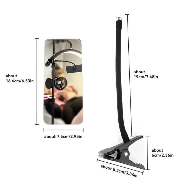 360 ° Miroir d'extension de cils rotatif