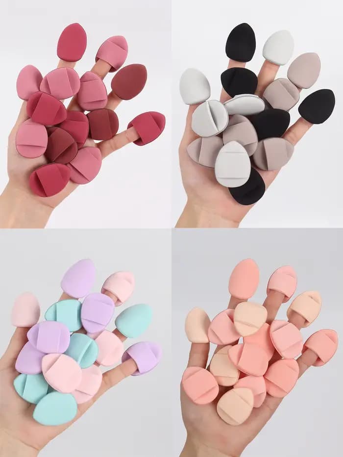 Ensemble de bouffantes de poudre éponge à coussin d'air pour les doigts