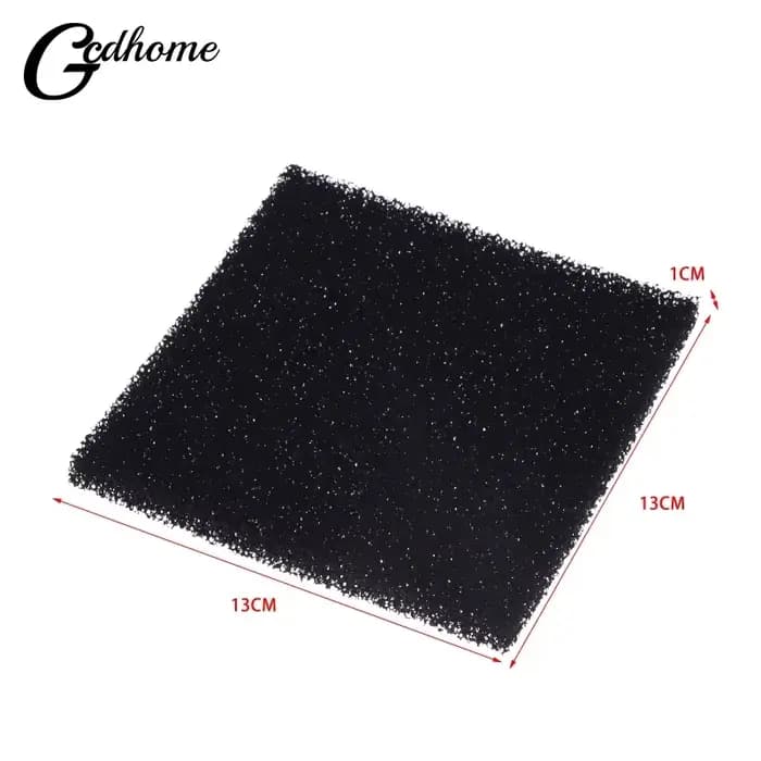 5 pièces 13*13*1CM universel noir charbon actif mousse éponge filtre à Air feuille imprégonnée tampon filtre éponge tampons