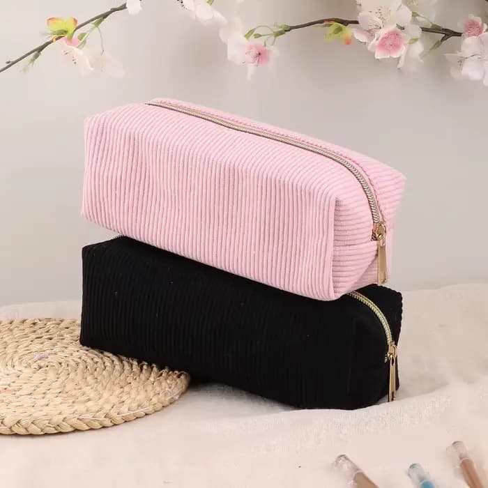 Trousse à crayons en velours côtelé de Style japonais