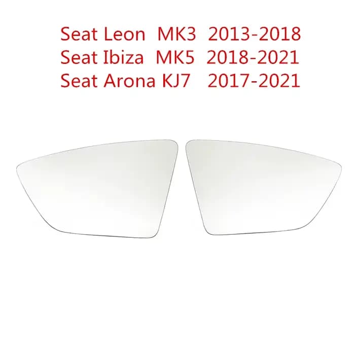 Verre de rétroviseur latéral pour Seat Leon MK3 2013 – 2018 Ibiza MK5 2018-2021 Arona 2017-2021, lentille de rétroviseur chauffante, accessoires automobiles