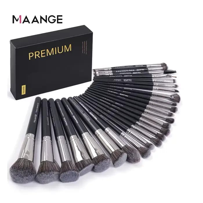 MAANGE 25 boîte-cadeau ensemble de pinceaux de maquillage des yeux du visage professionnel brosses pour fond de teint fard à paupières contour caché