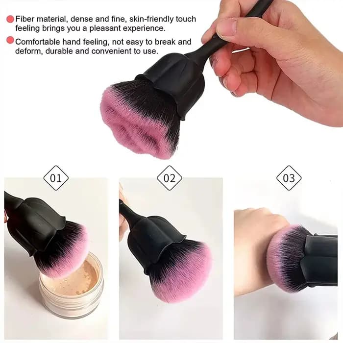 Brosse à ongles en forme de fleur pour manucure