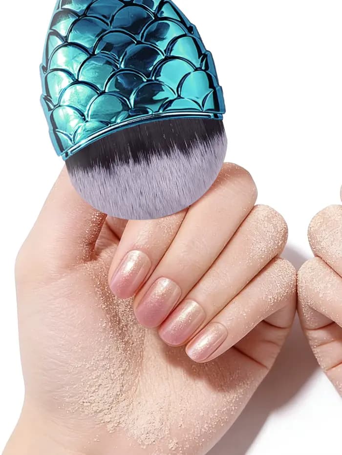 1/2 pinceaux à ongles en forme de queue de poisson
