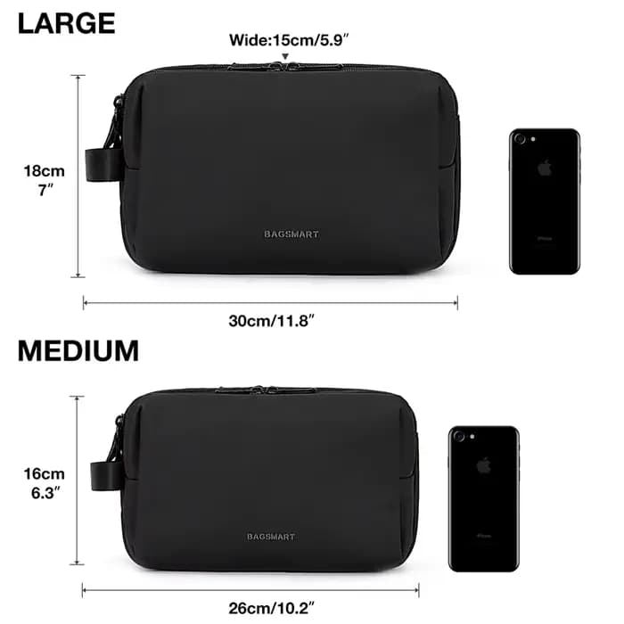 BAGSMART trousse de toilette grande capacité sac cosmétique pour hommes multifonction étanche essentiels de voyage organisateur de maquillage pour femmes