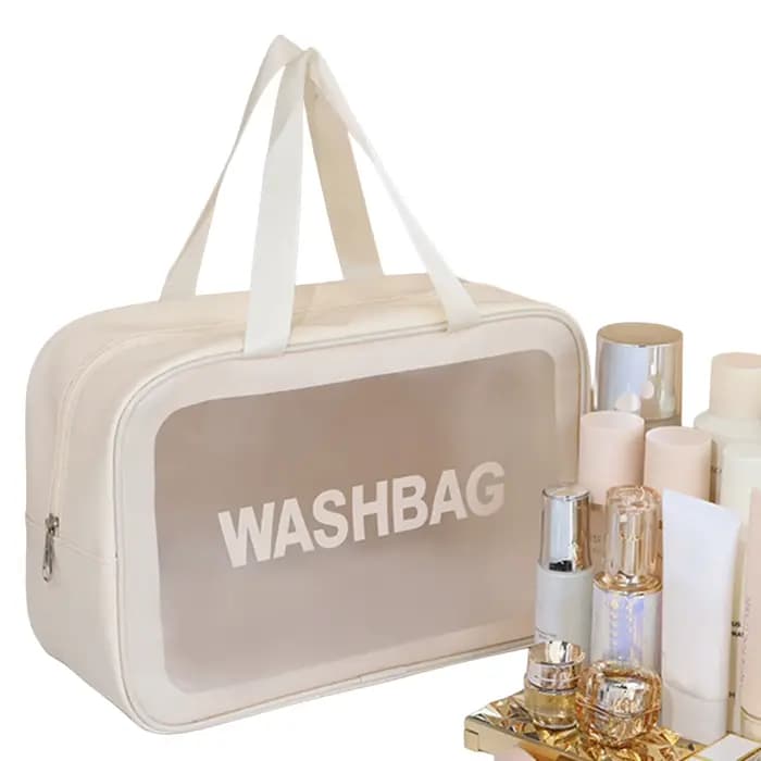 Sac de toilette portable en PU pour femmes et hommes