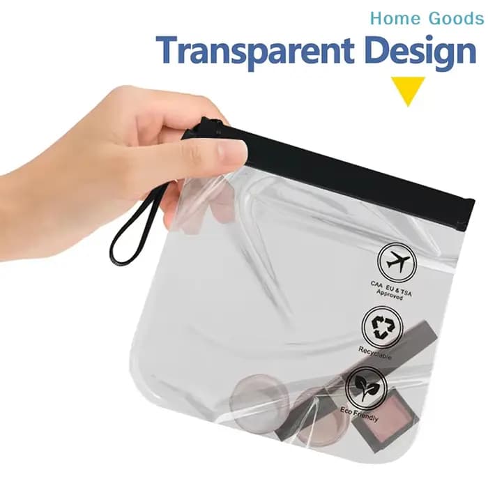 Sac de toilette transparent pour voyage