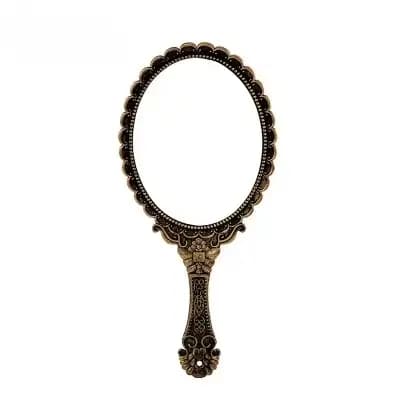 Miroir de vanité à main sculpté Vintage