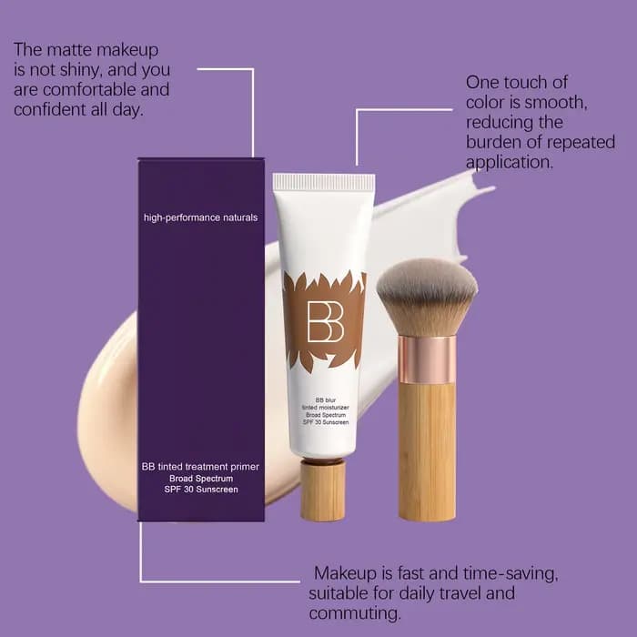 Kit Crème BB Écran Solaire Protection Efficace Contre le Soleil Contrôle du Sébum Couvre les Imperfections du Visage Maquillage Parfait Base de Teint