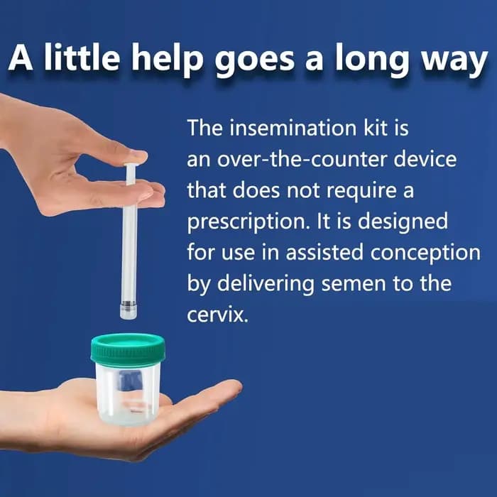 Insémination 4 Kit à la maison Emballage aseptique pour les conceptions naturelles Support de fertilité Applicateurs Gobelets de collecte