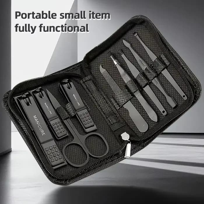 Kit de manucure et pédicure 9-en-1 pour femmes et hommes