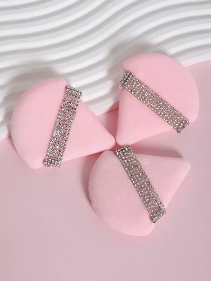 3 diamant Triangle poudre bouffée visage maquillage outil éponge velours doux lisse beauté