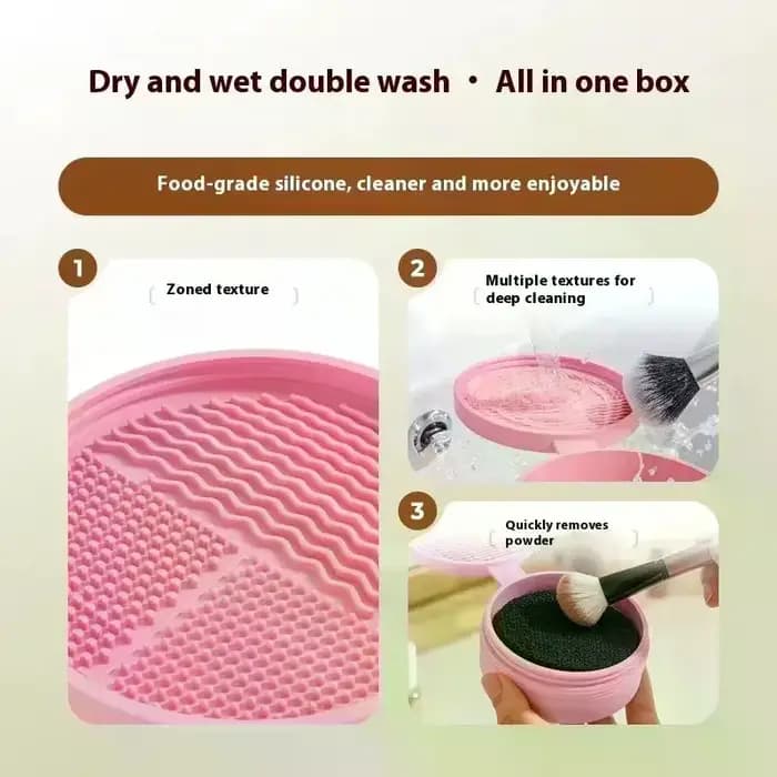 Boîte de nettoyage rapide pour pinceaux de maquillage